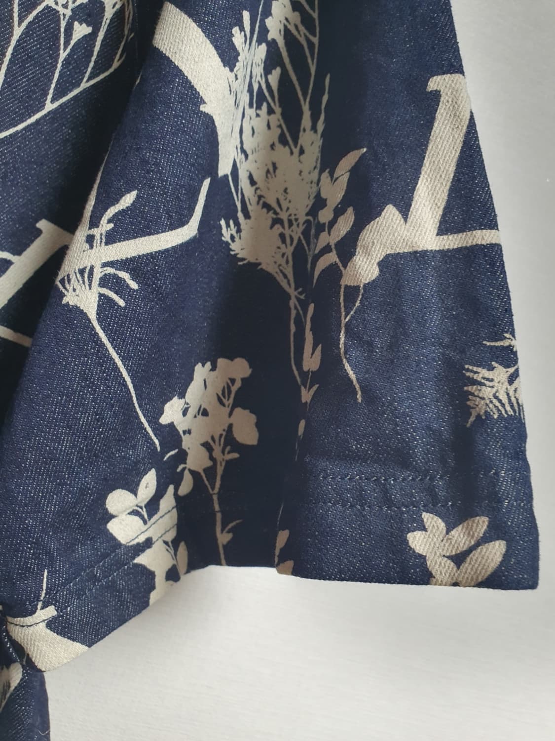 루이비통 플로럴 LV 패턴 반팔 셔츠/자켓 네이비 M 상품이미지4