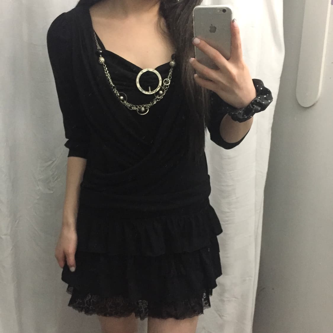 Fjer 공겜여주 고스로리 고딕 프릴 원피스 상품이미지2