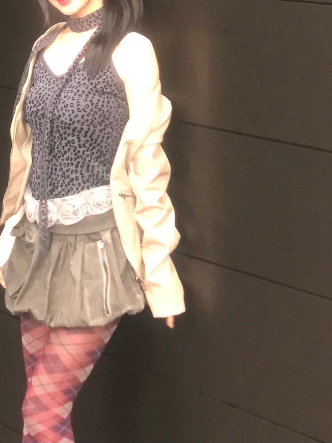 아사 체크 스타킹 상품이미지1