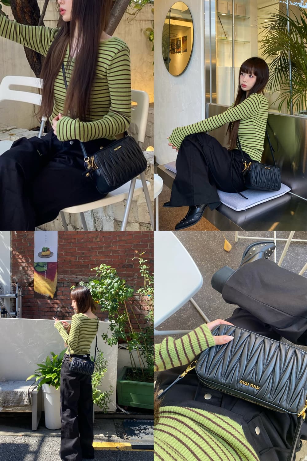 미우미우 마테라쎄 더블지퍼 크로스백 상품이미지2