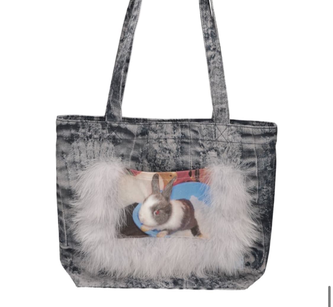 구함) 혼쿄 Fluffy Baby Rabbit Big Tote Bag 상품이미지1