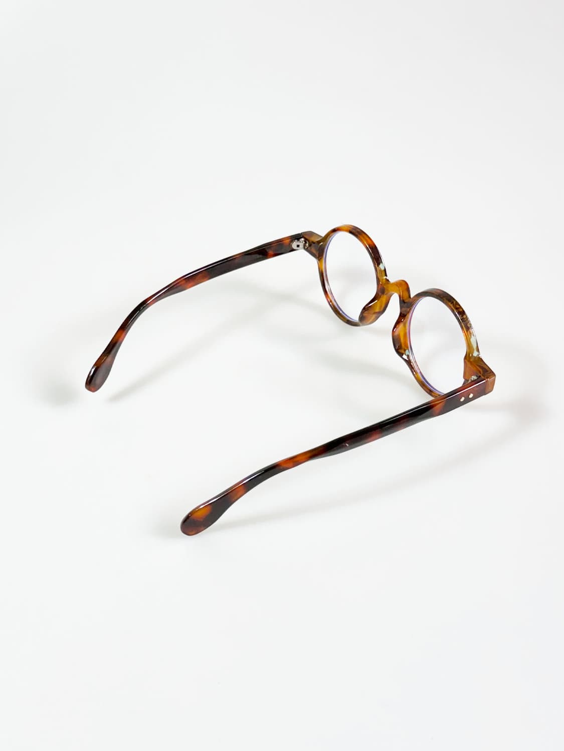 볼드 라운드 토터스쉘 프레임 빈티지 안경 상품이미지4