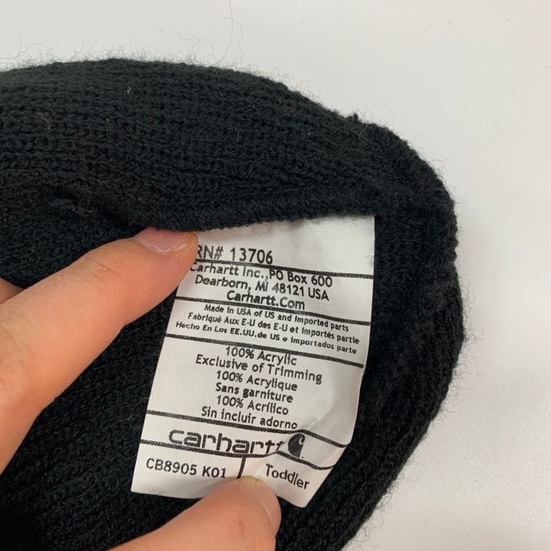 칼하트 아크릴 와치 비니 블랙 Toddler 상품이미지3