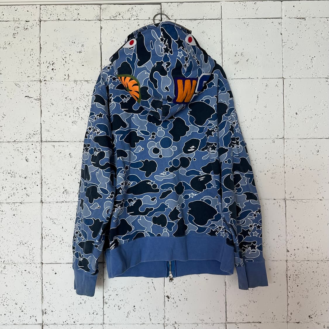 XL bape 베이프 샤크 카모 후드집업 상품이미지7