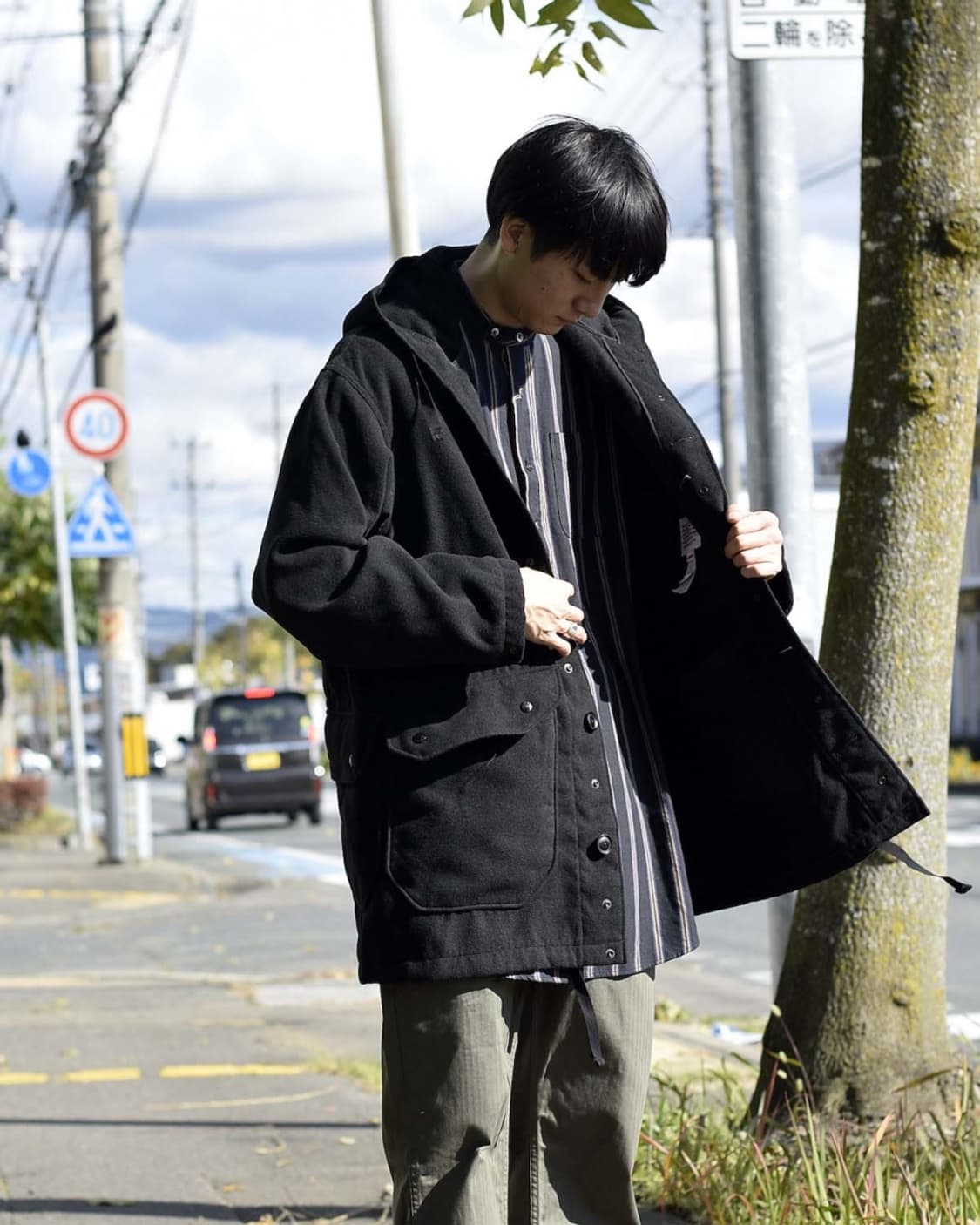 [M] 엔지니어드가먼츠 페이크 멜튼울 메디슨파카 상품이미지1