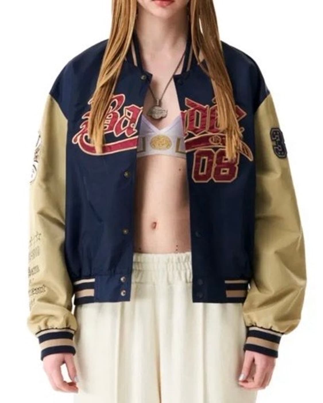 배디 베이스볼 바시티 자켓 m 카키 상품이미지1