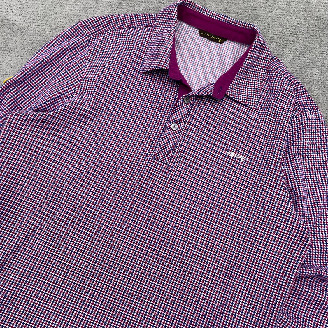 95 루이까스텔 체크 긴팔 카라 티 상품이미지2