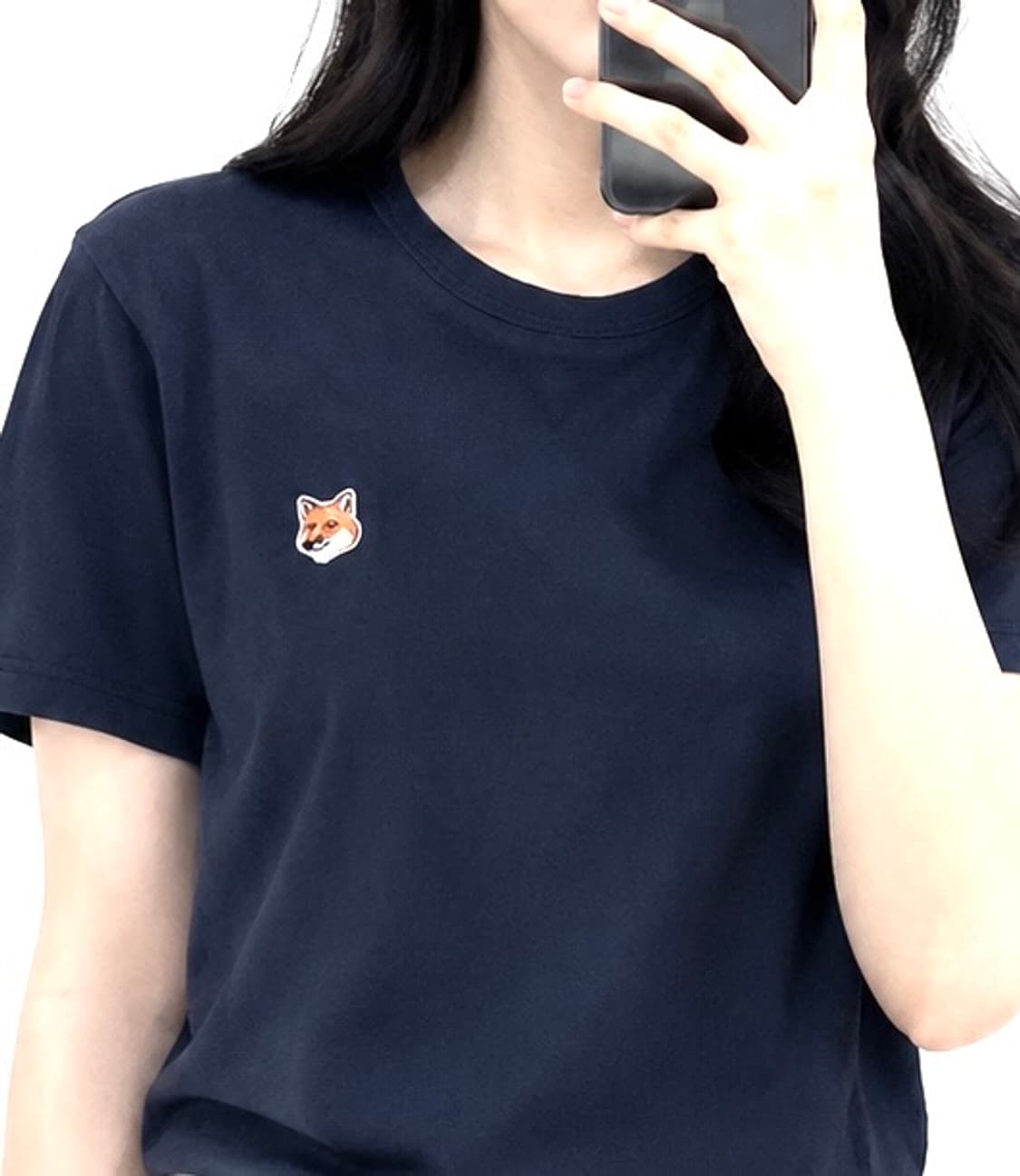 메종키츠네 로고 반팔 블랙 상품이미지1