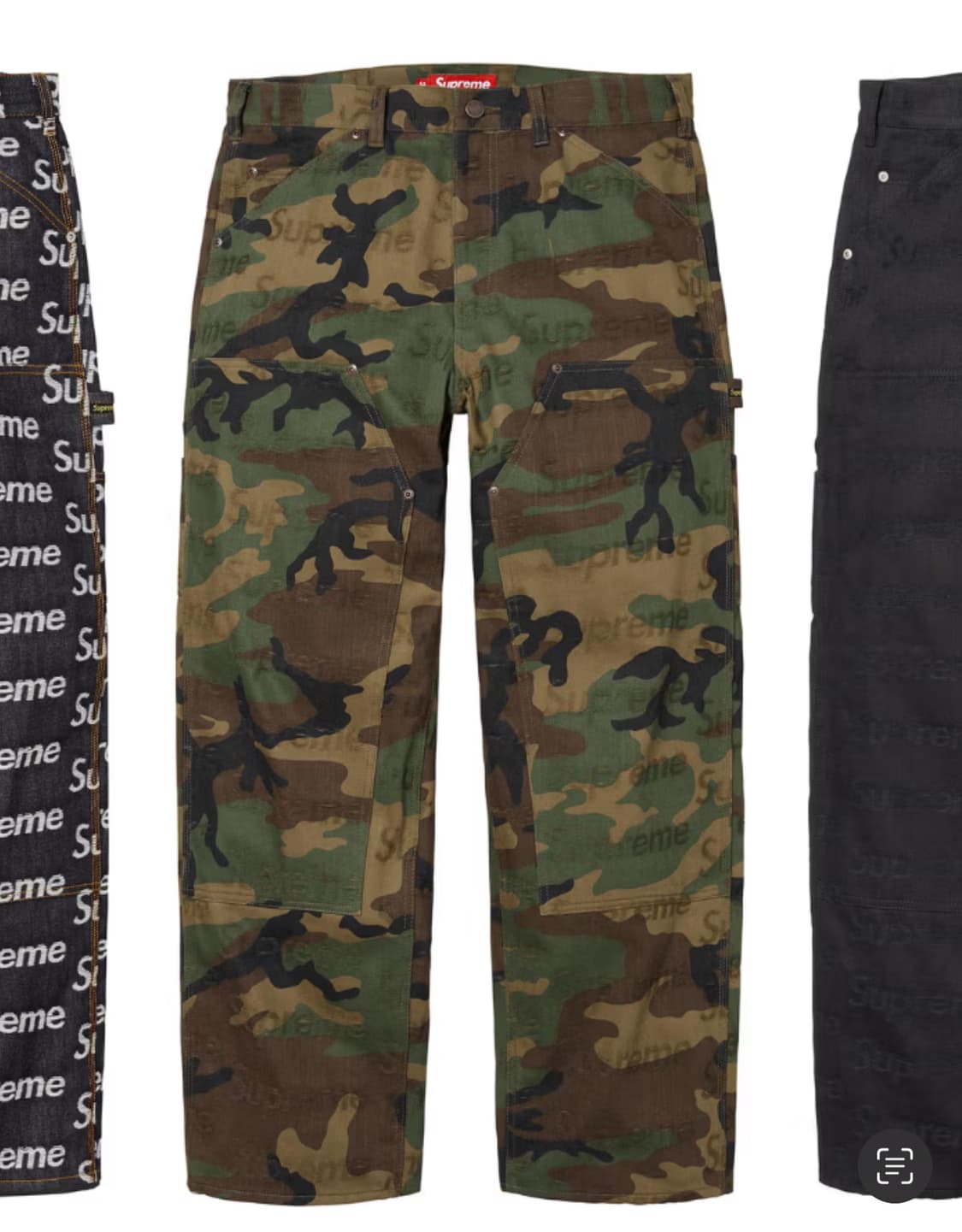 슈프림 25fw 자카드 카모 더블니 팬츠 30 > 32 교환원해용 상품이미지1