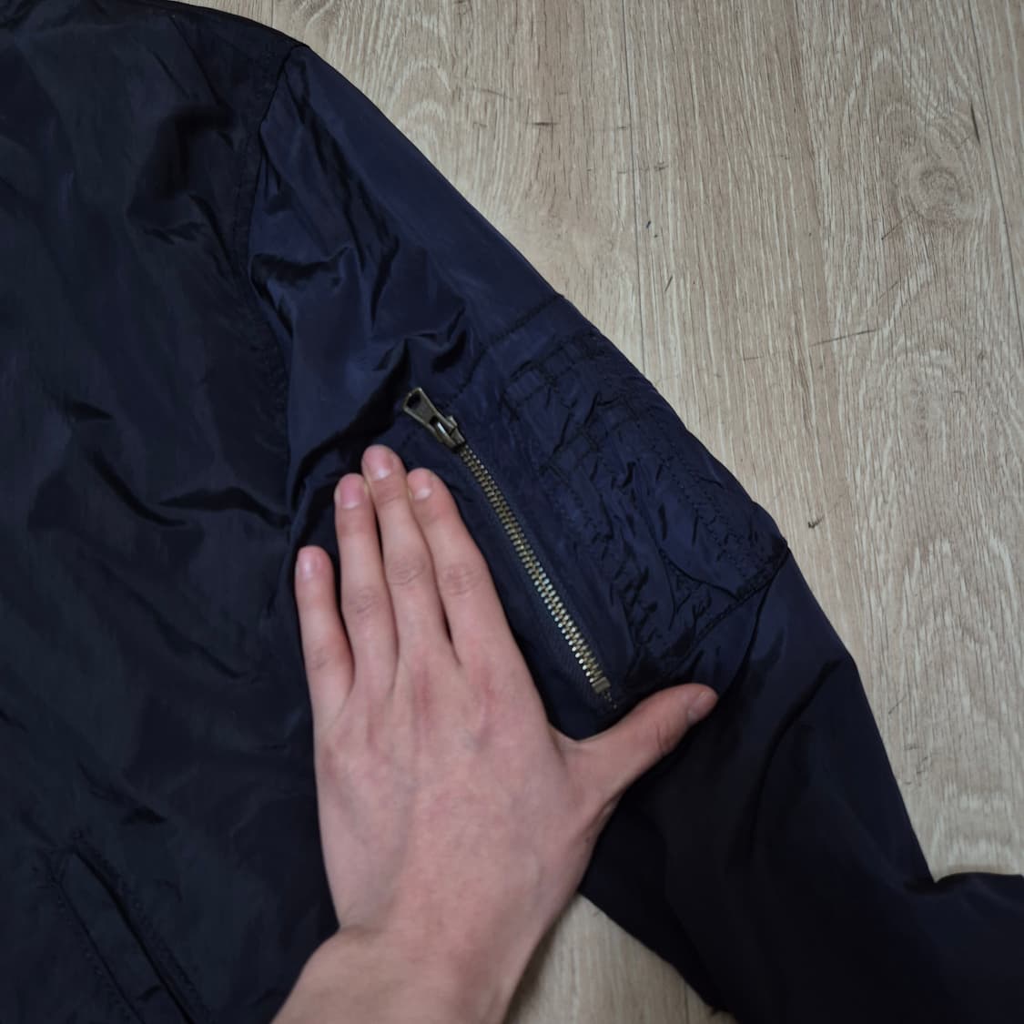 스파오 레지먼트 사이드포켓 MA-1 항공점퍼 블루종 자켓 L(100) 상품이미지4