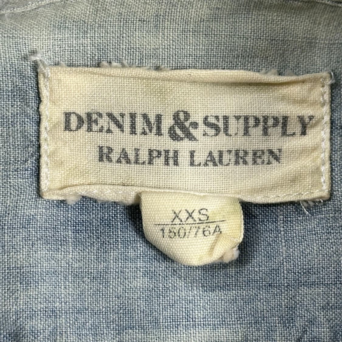 폴로 데님앤서플라이 여성 클래식 연청 데님셔츠 2XS 상품이미지4