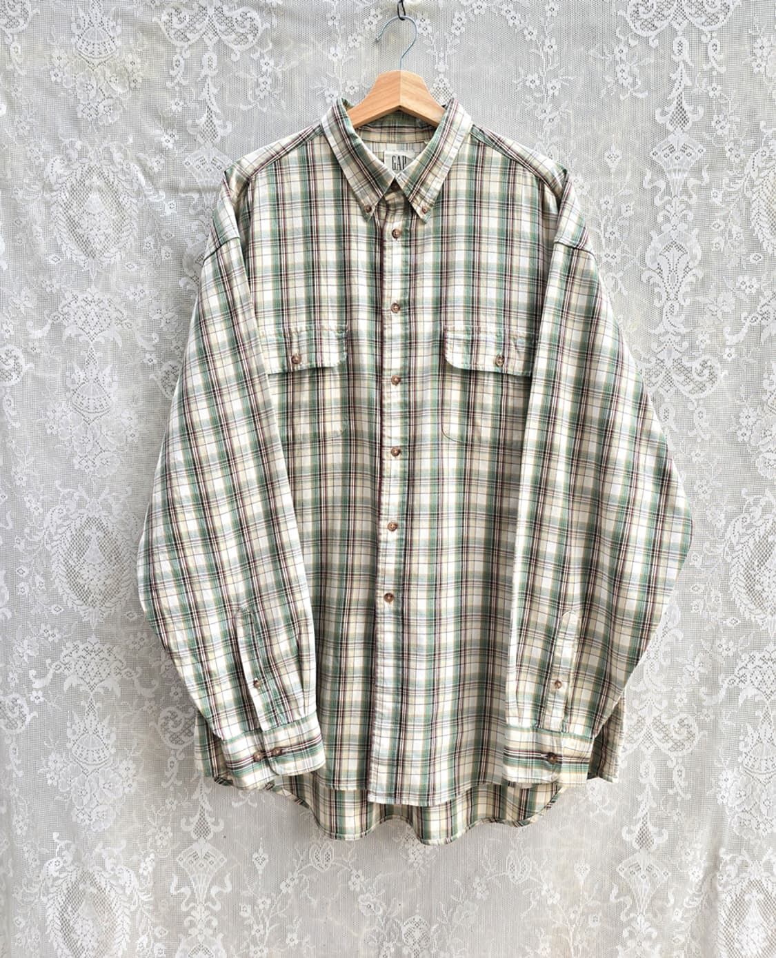 90s 올드 갭 체크 셔츠 상품이미지1