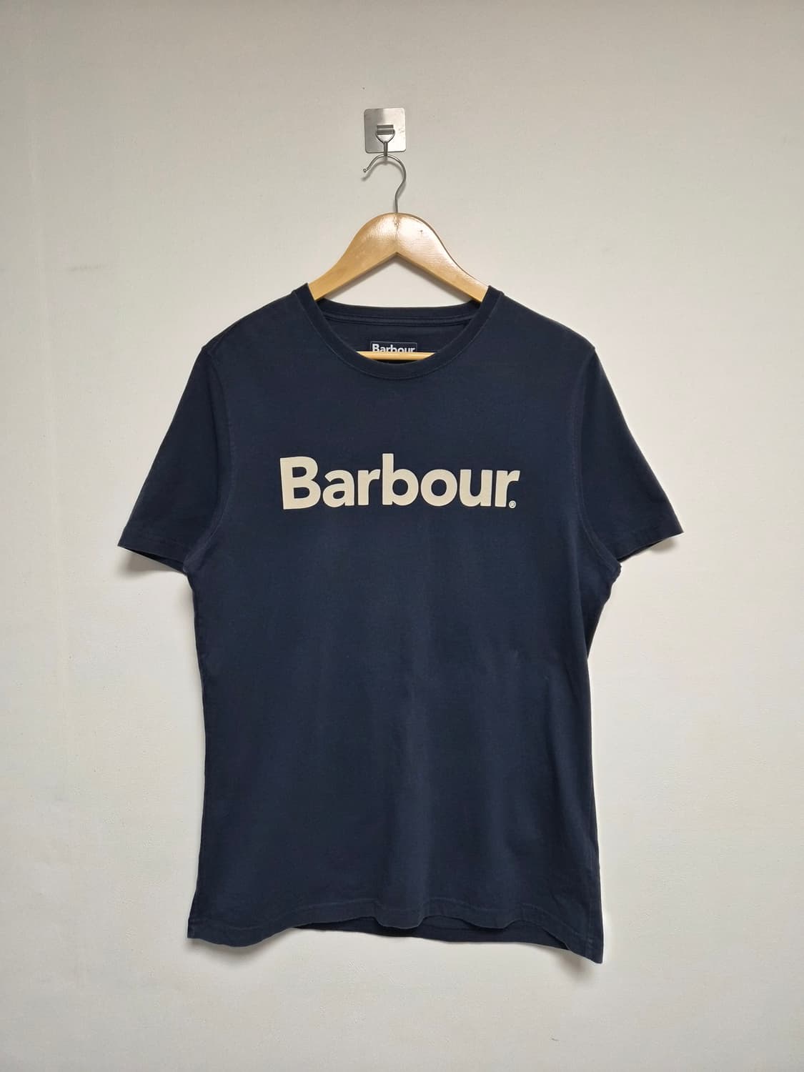 바버Barbour 빅로고 반팔티셔츠 M사이즈 - T163 상품이미지1