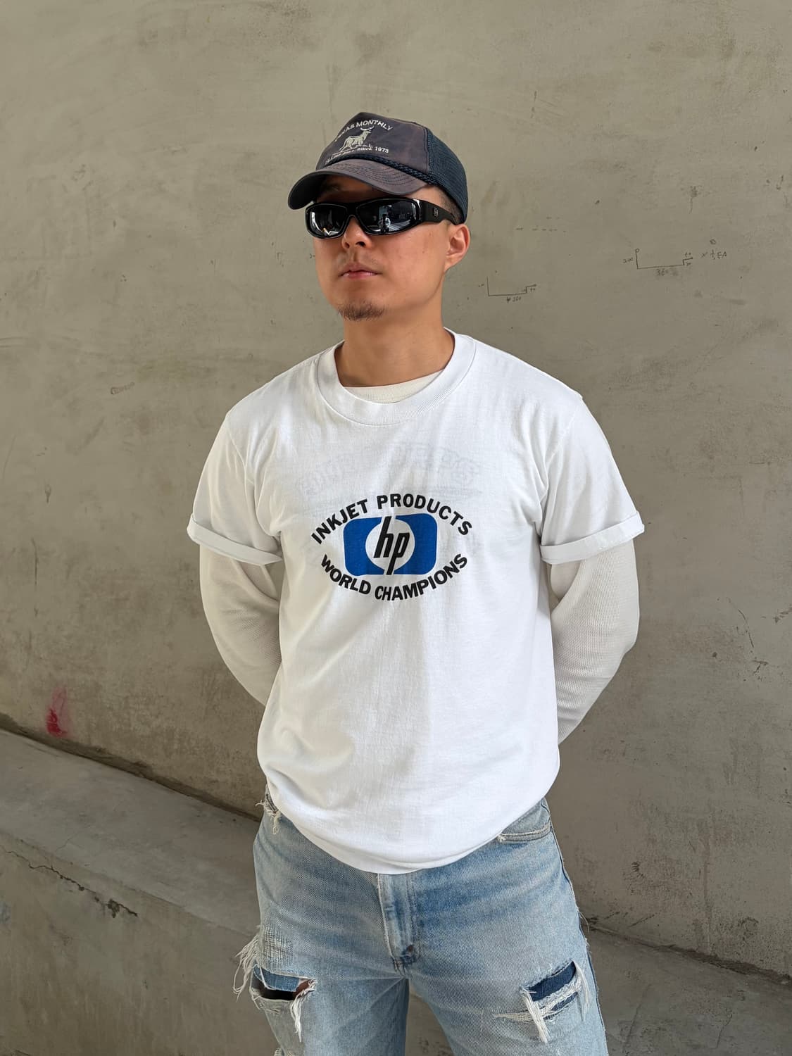 90’s HP Inkjet coporate logo single T-s 상품이미지2