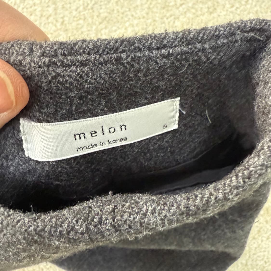 [S] 빈티지 멜론 그레이 모직 스커트 0102T1 상품이미지3