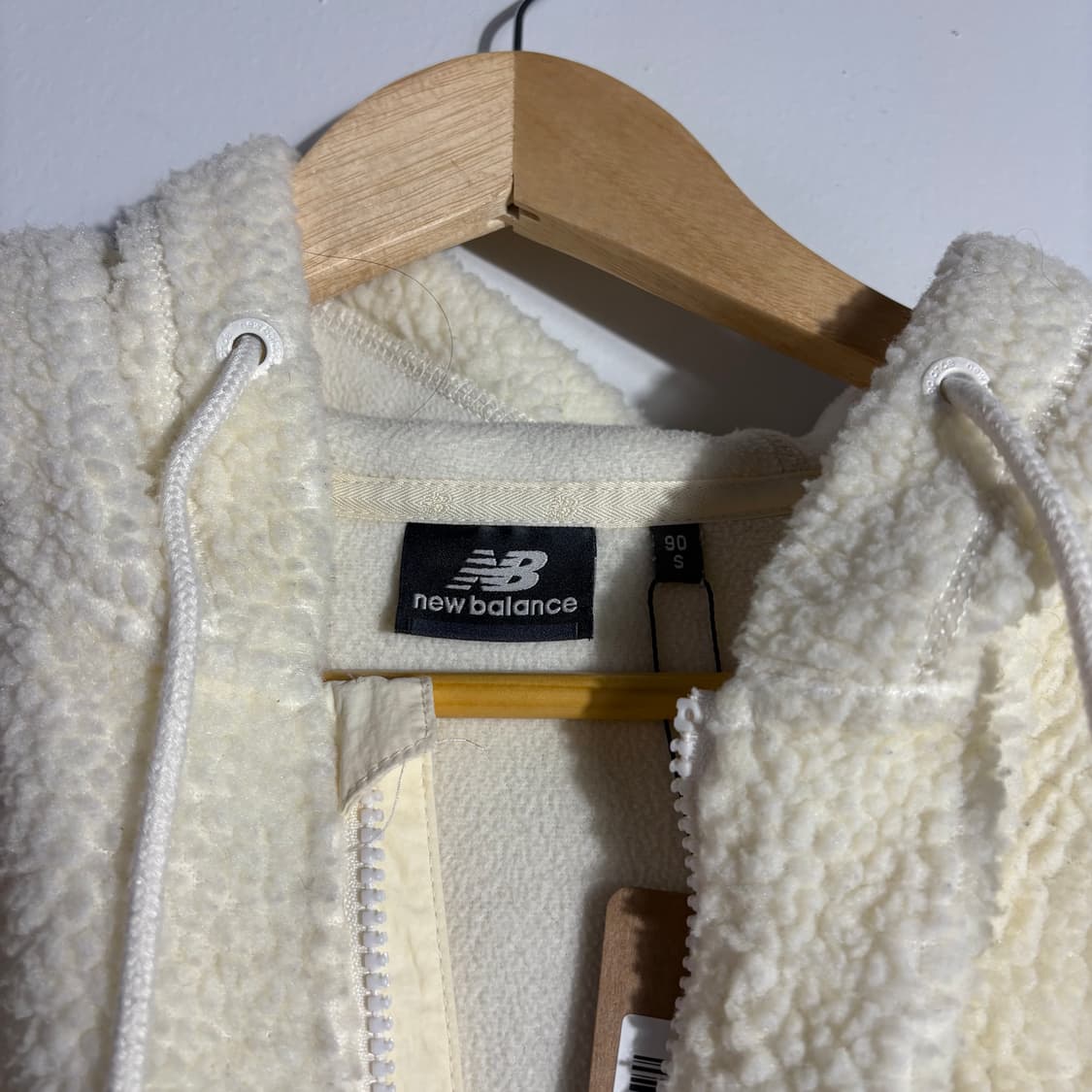 뉴발란스 빈티지 아이보리 보아 플리스 후드 집업 (무료배송) 상품이미지3