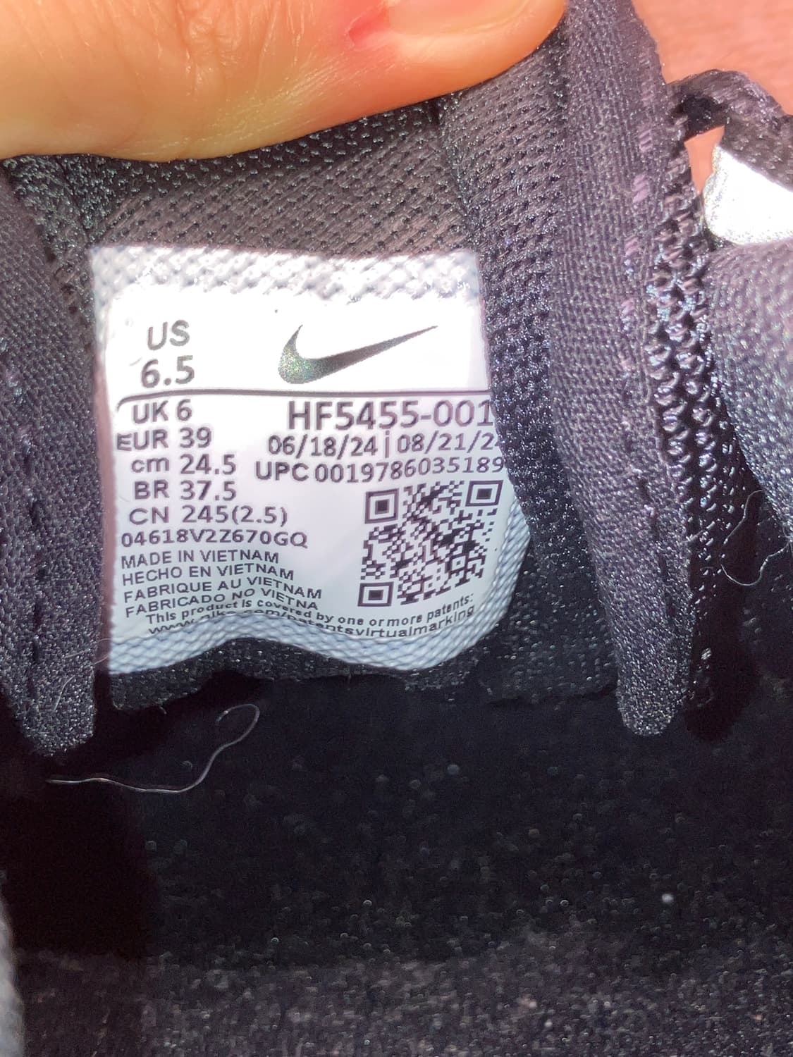 Nike x Fragment Zoom Spiridon black 245 상품이미지4