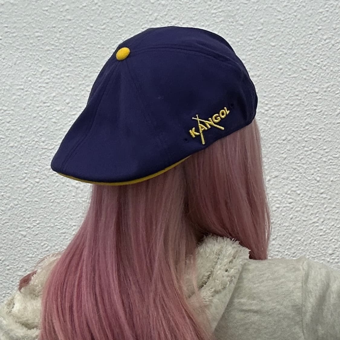 캉골 머스타드 배색 퍼플 헌팅캡 상품이미지6