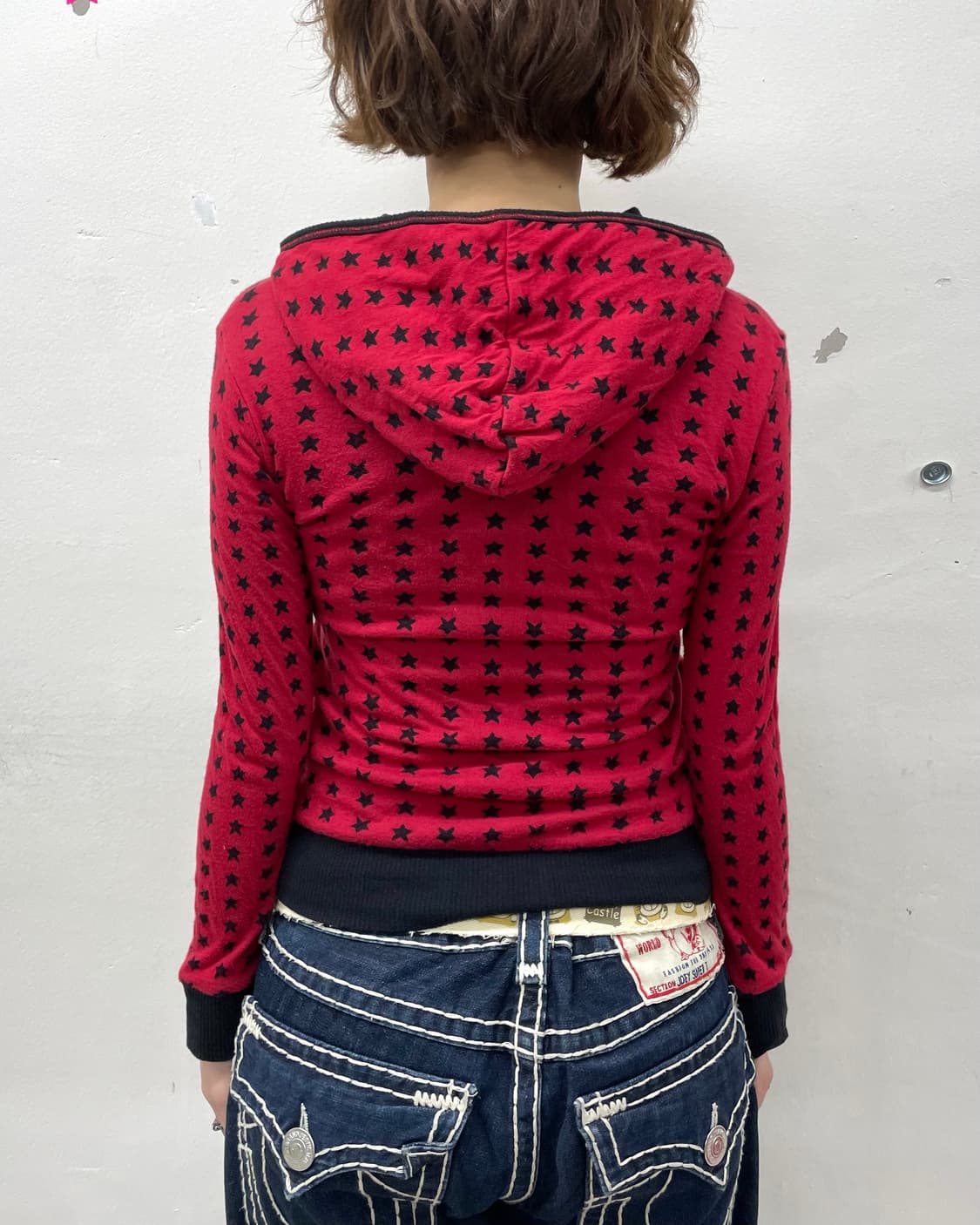 Black Star Red Hooded Zip-Up 상품이미지3