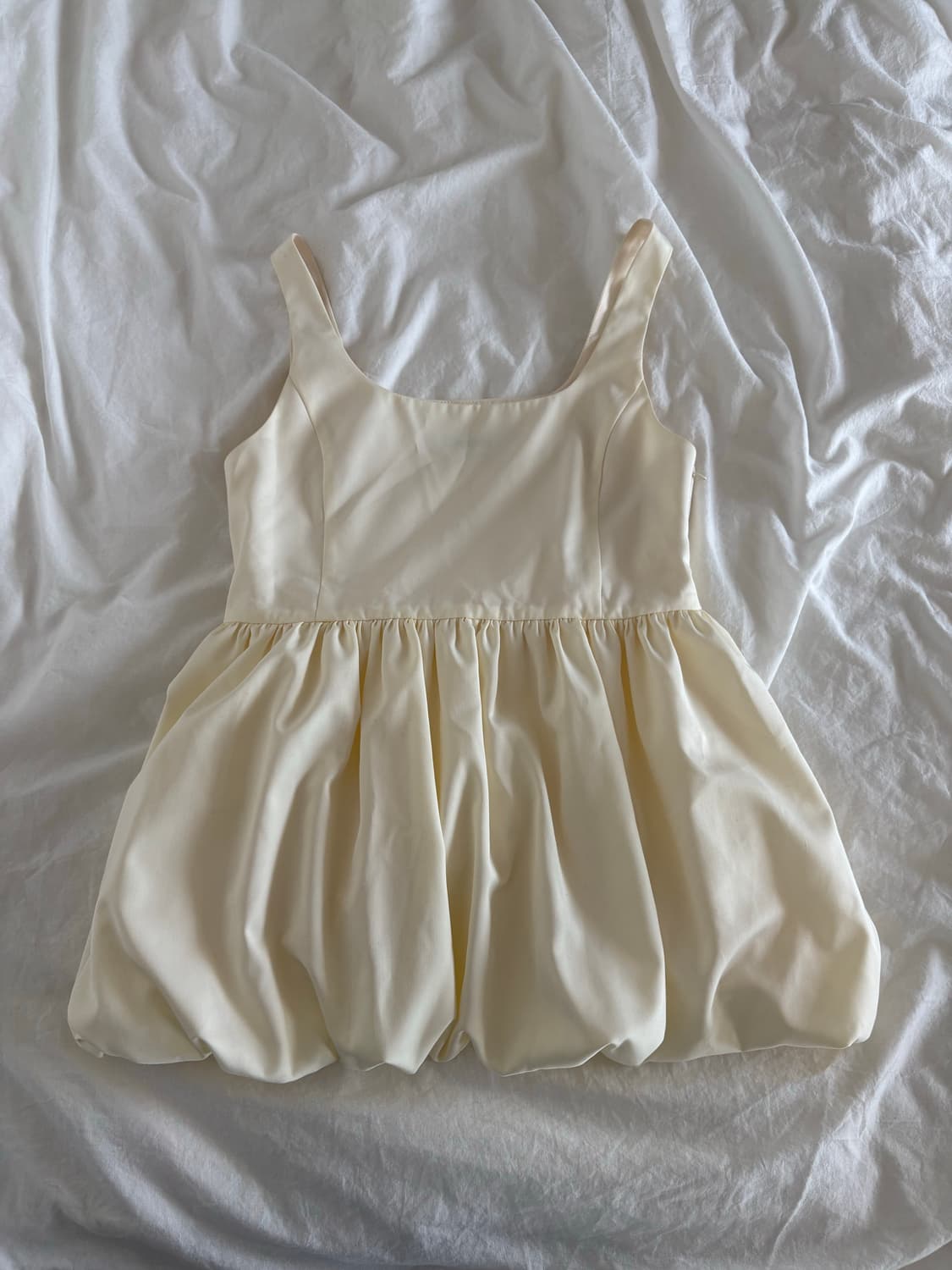 Gyeong 미니 퍼프 드레스 크림 상품이미지4