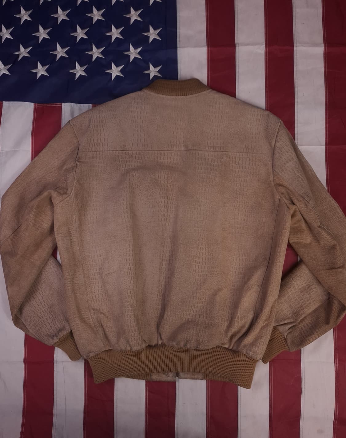 90's 크로커다일  빈티지 리얼레더 봄버자켓 상품이미지7