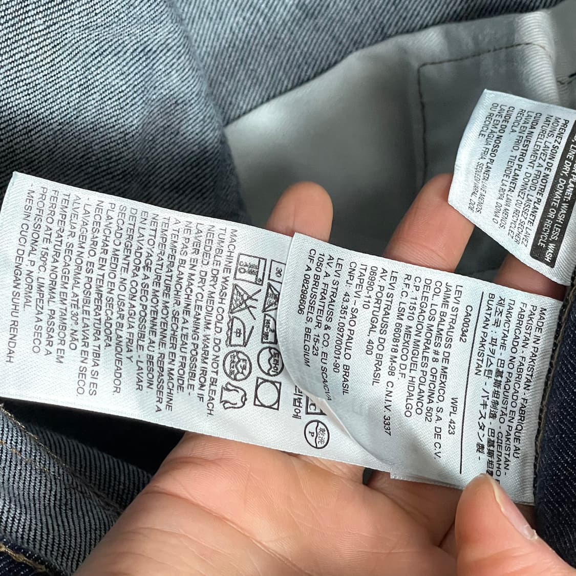 리바이스511 생지 데님팬츠 W30L34 상품이미지5