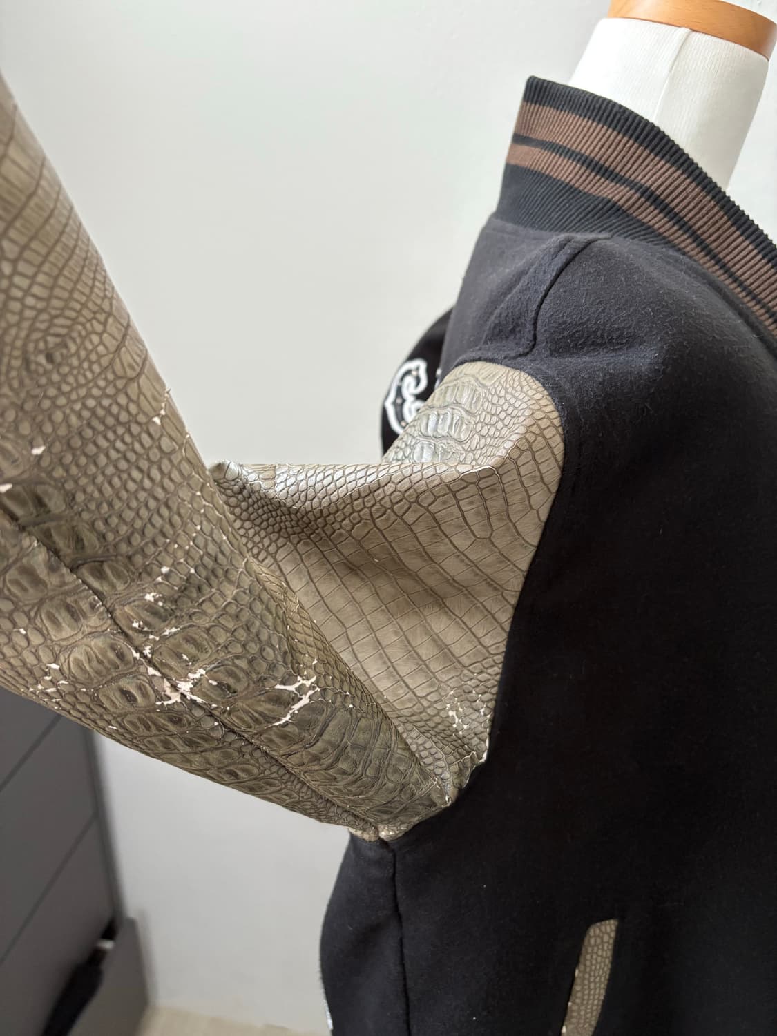 604service 바시티 자켓 카키 M 상품이미지8