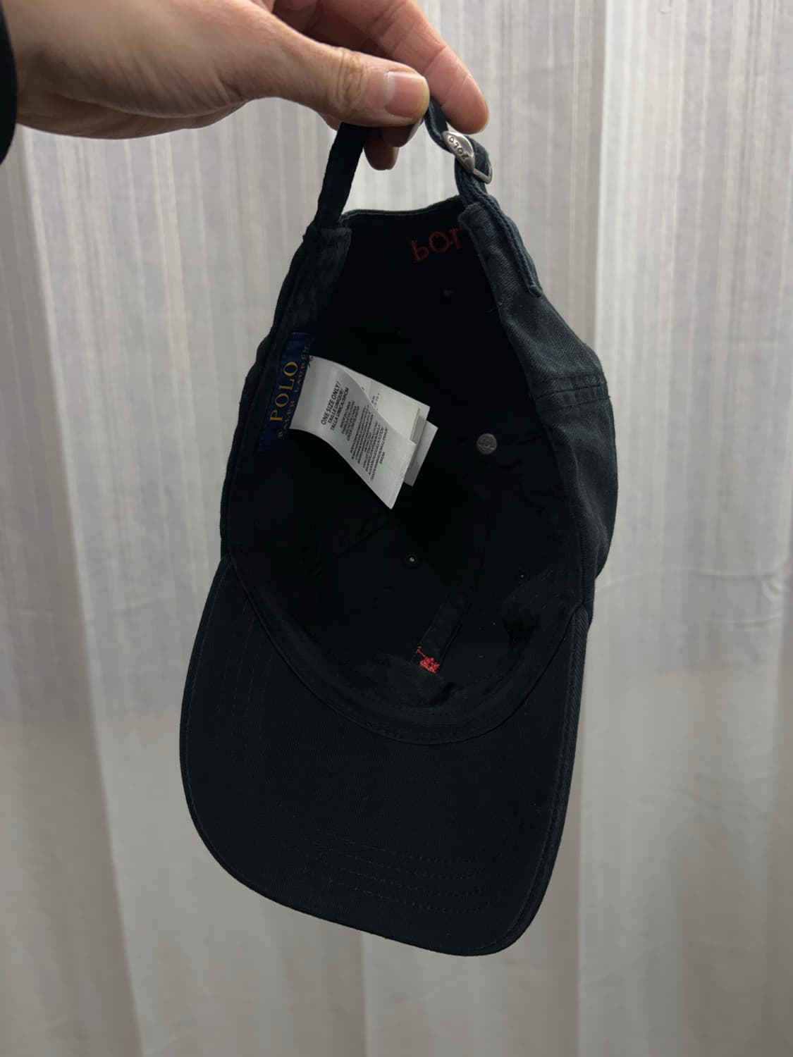 폴로 랄프로렌 블랙 볼캡 모자 상품이미지4