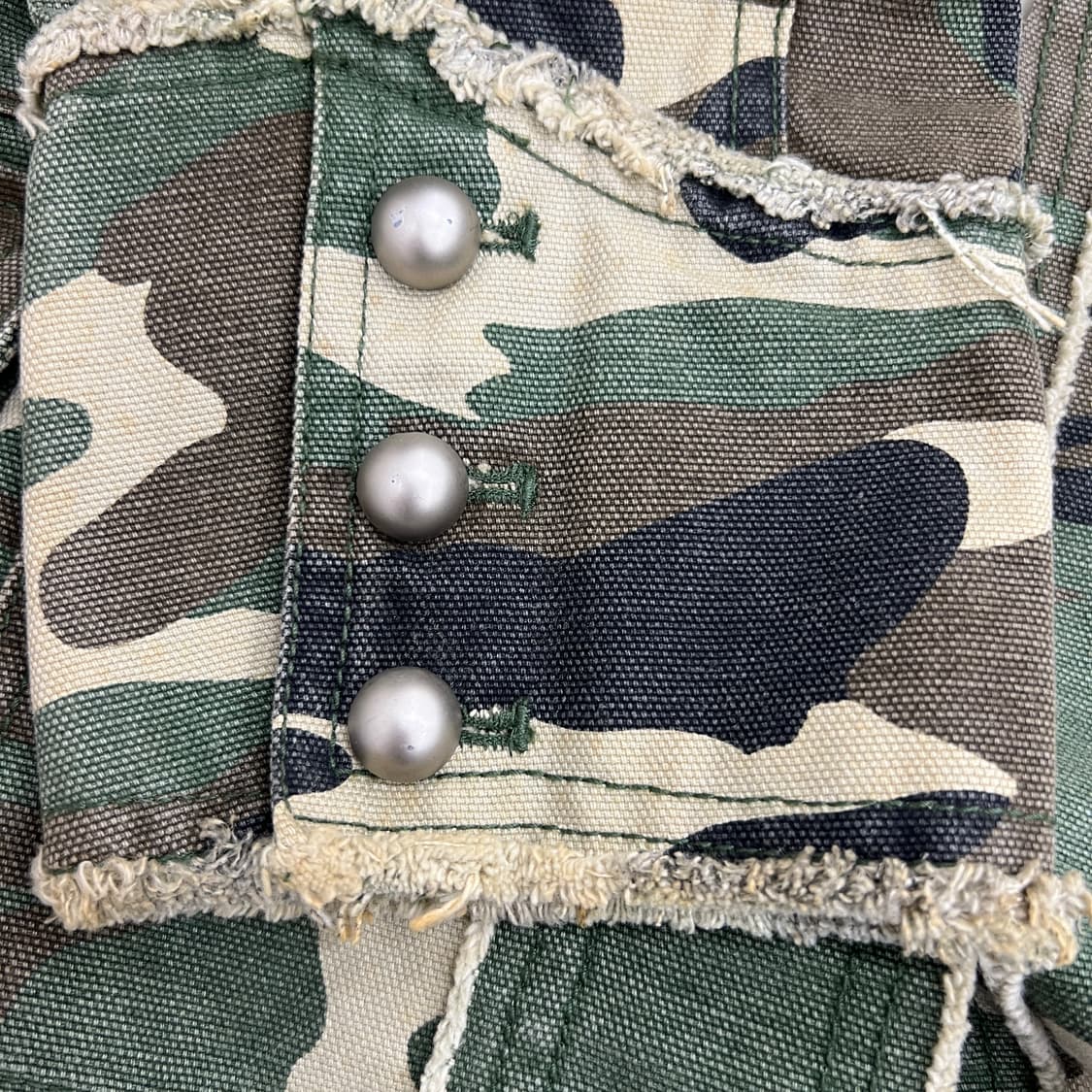 Jasper minx 빈티지 카모플라쥬 하이넥 밀리터리 자켓 L 상품이미지10