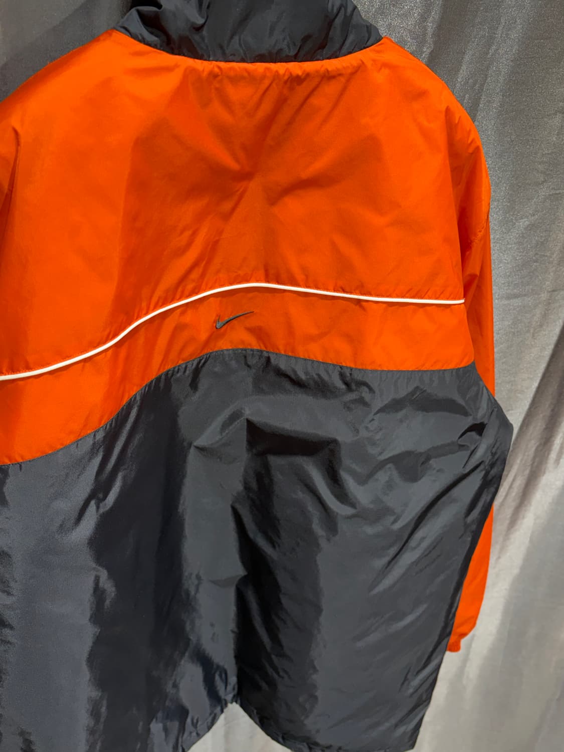 XL 나이키 스우시 스펠링 로고 오렌지 배색 나일론 자켓 상품이미지5