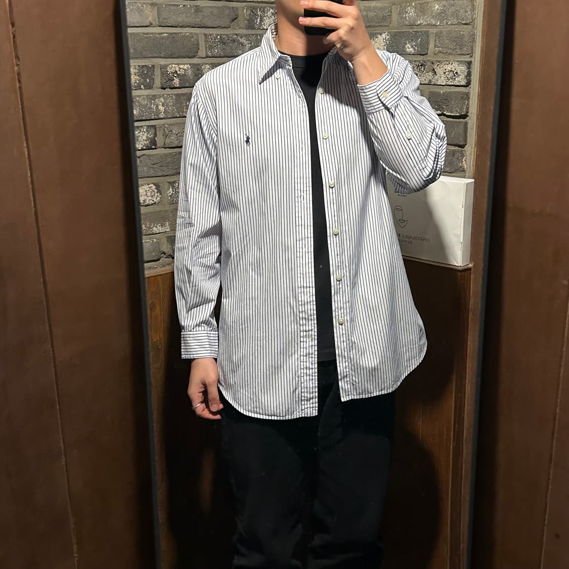 L) 폴로 랄프로렌 클래식 블루 스트라이프 포플린 셔츠 신형 상품이미지10
