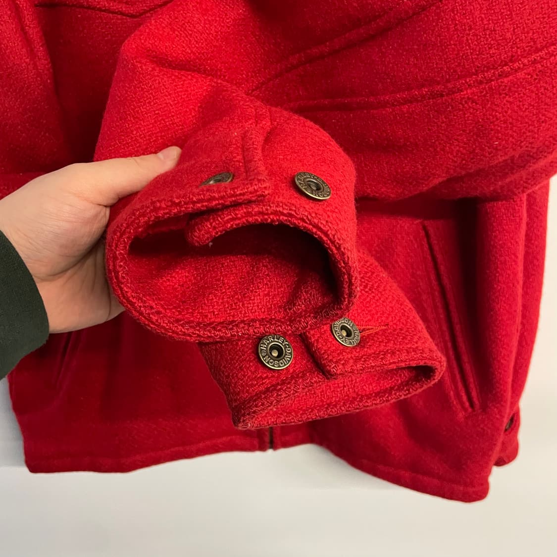 90s 할리 데이비슨 플레임 울 숏자켓 상품이미지7