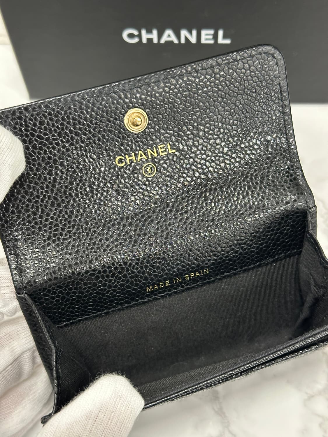 [정품] 샤넬 보이 플랩 금장 똑딱이 카드지갑 29번대 상품이미지6