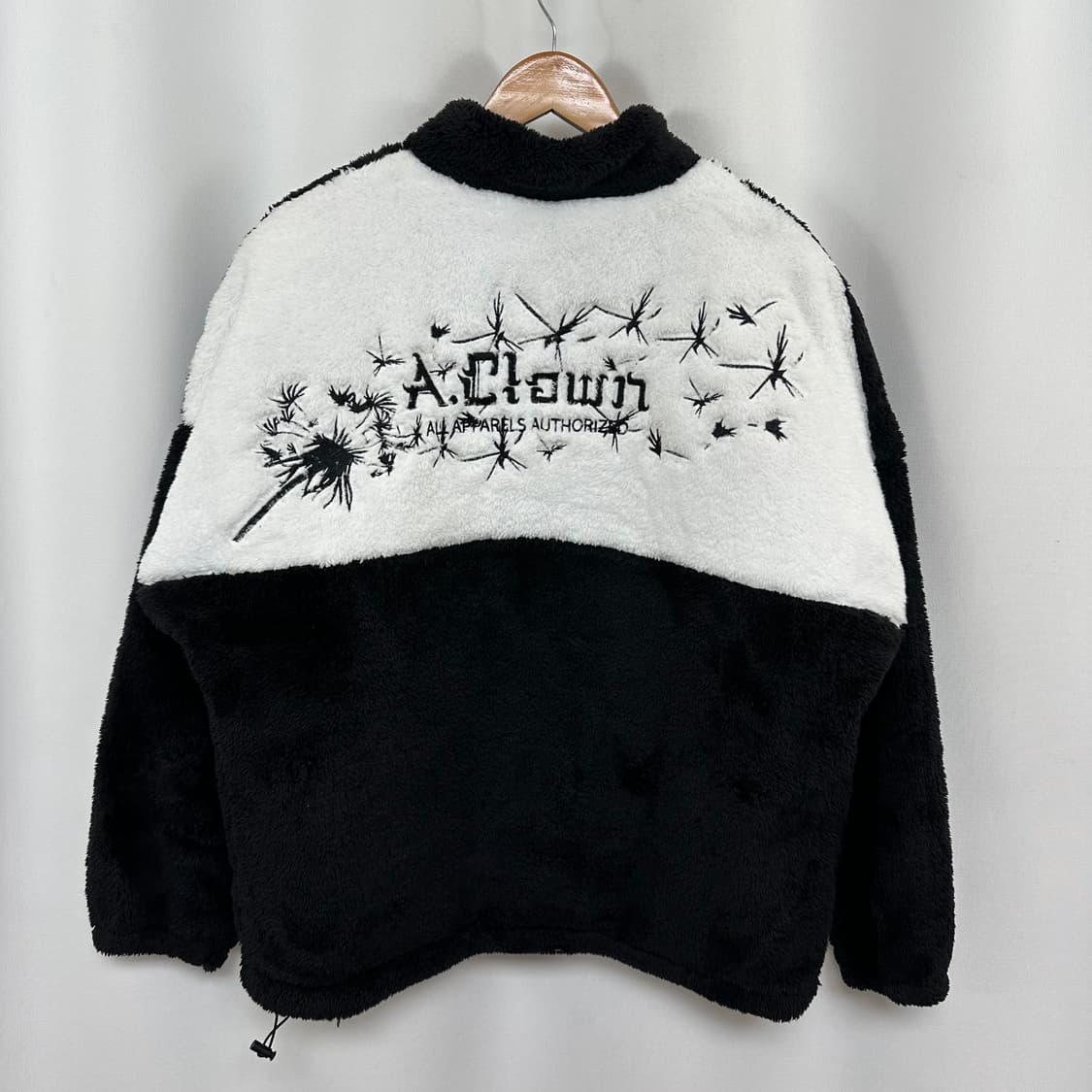   ACLOWN 남자 퍼 집업자켓 블랙 M 상품이미지4