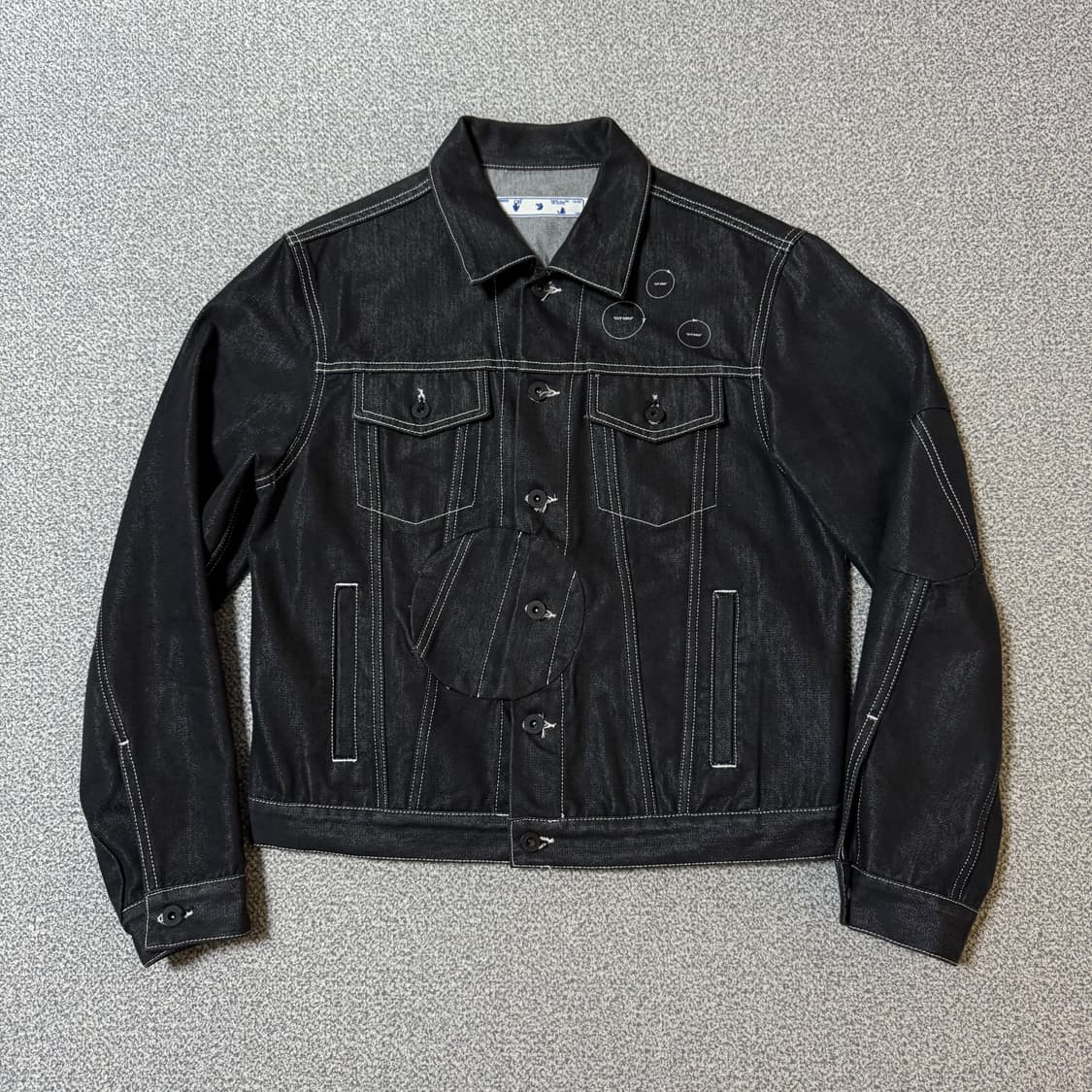 [정품 QR] 오프화이트 트러커 데님 자켓 상품이미지5