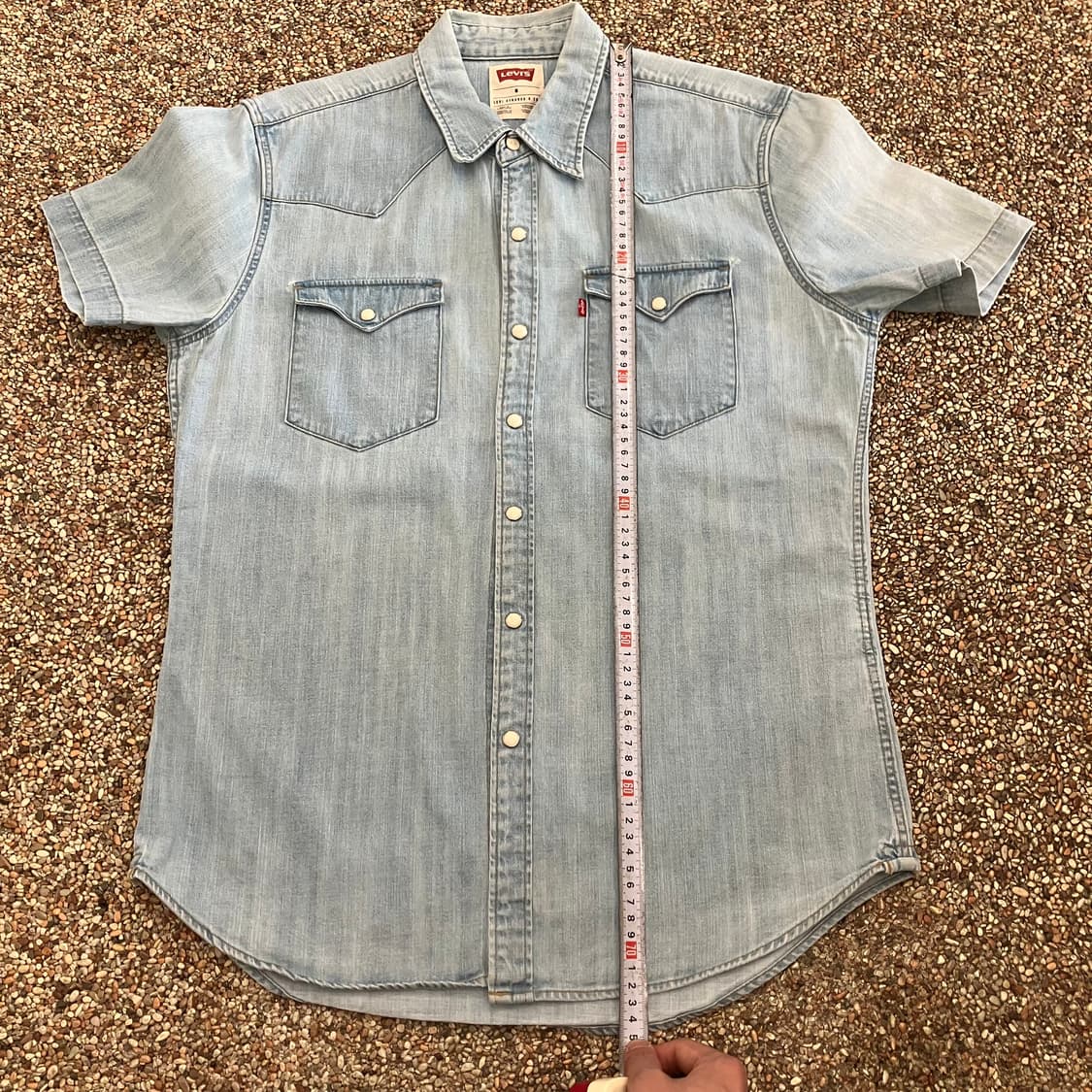 496 리바이스 웨스턴 데님 반팔셔츠 상품이미지6