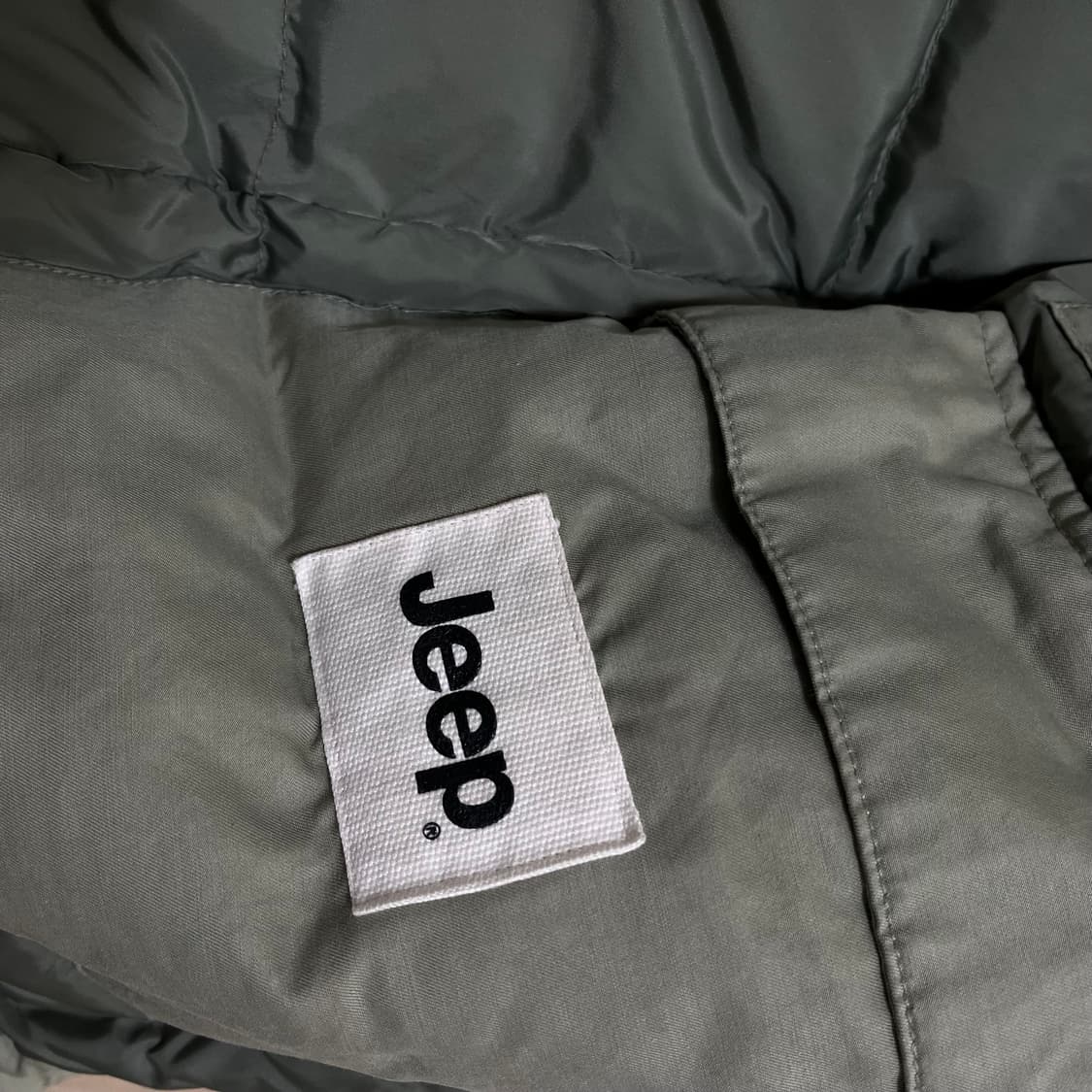 지프 JEEP 덕다운 후드 롱 야상 점퍼 카키 S(90) 상품이미지7