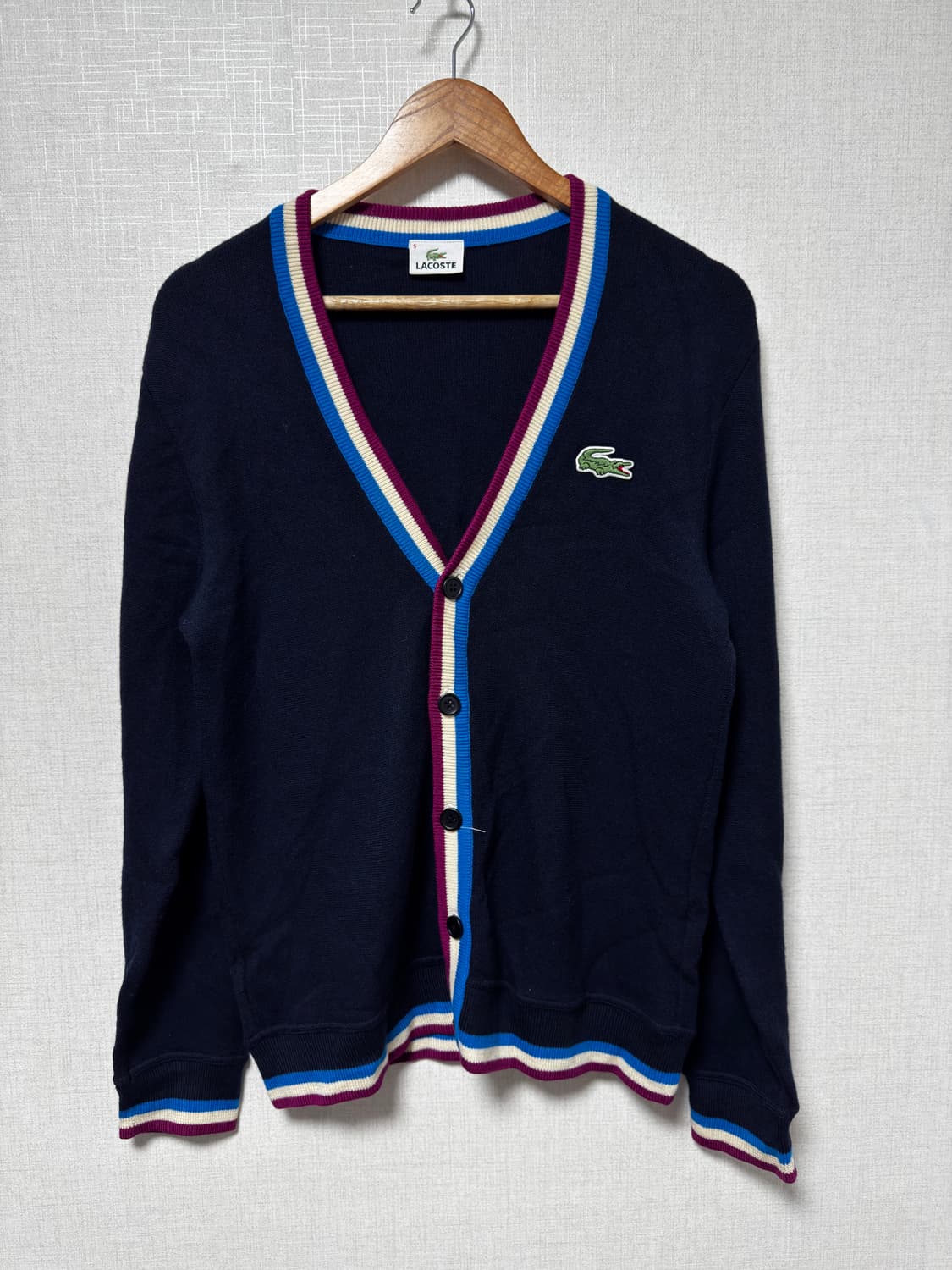 라코스테 남성 트리밍 가디건 105 상품이미지1