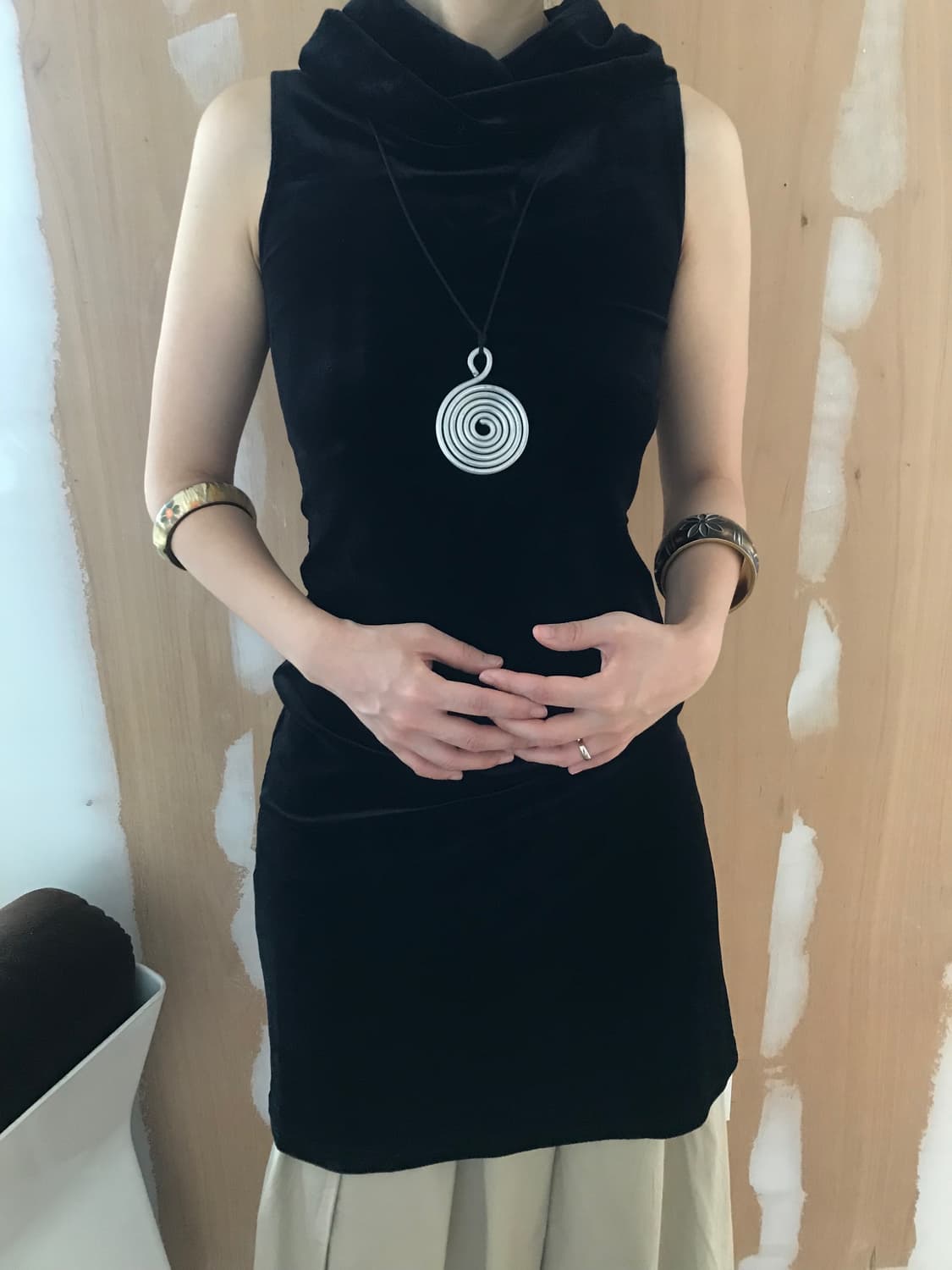 vintage velvet shirring one-piece 상품이미지1