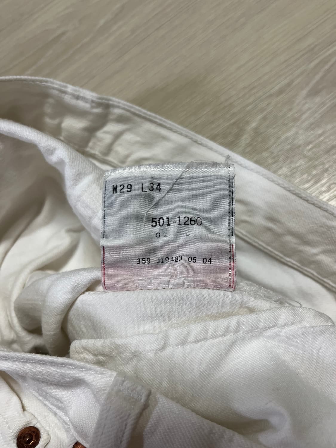 리바이스 501 크림진 여성 바지 상품이미지7