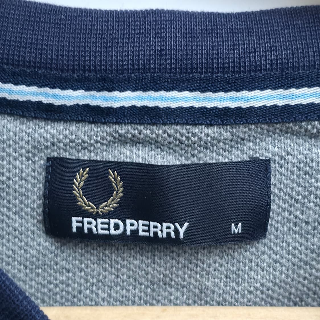 [L] 프레드페리 네이비 와플티 상품이미지4