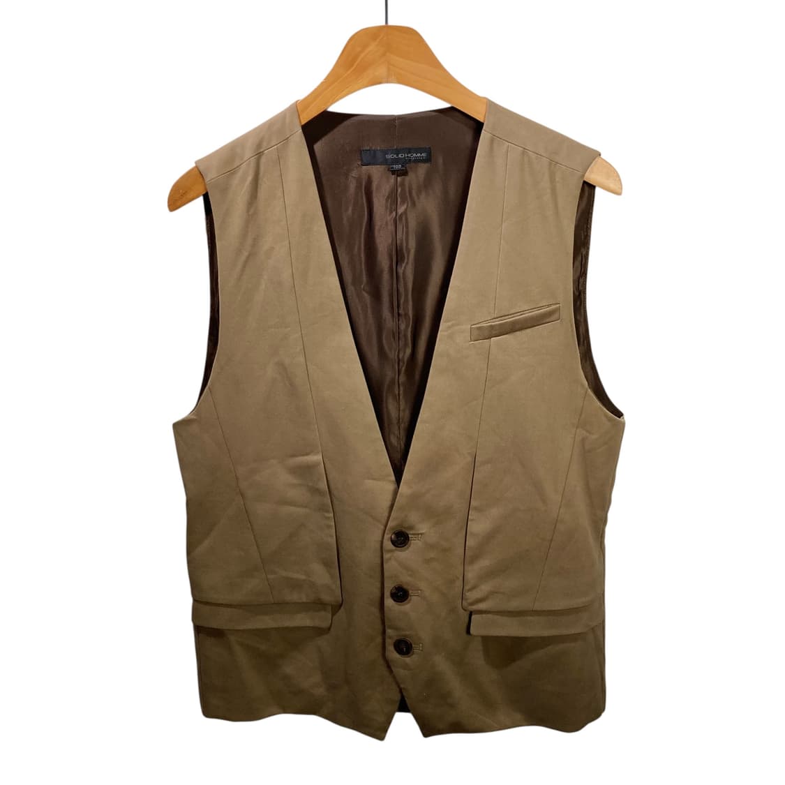 솔리드옴므 베이지 베스트 상품이미지2