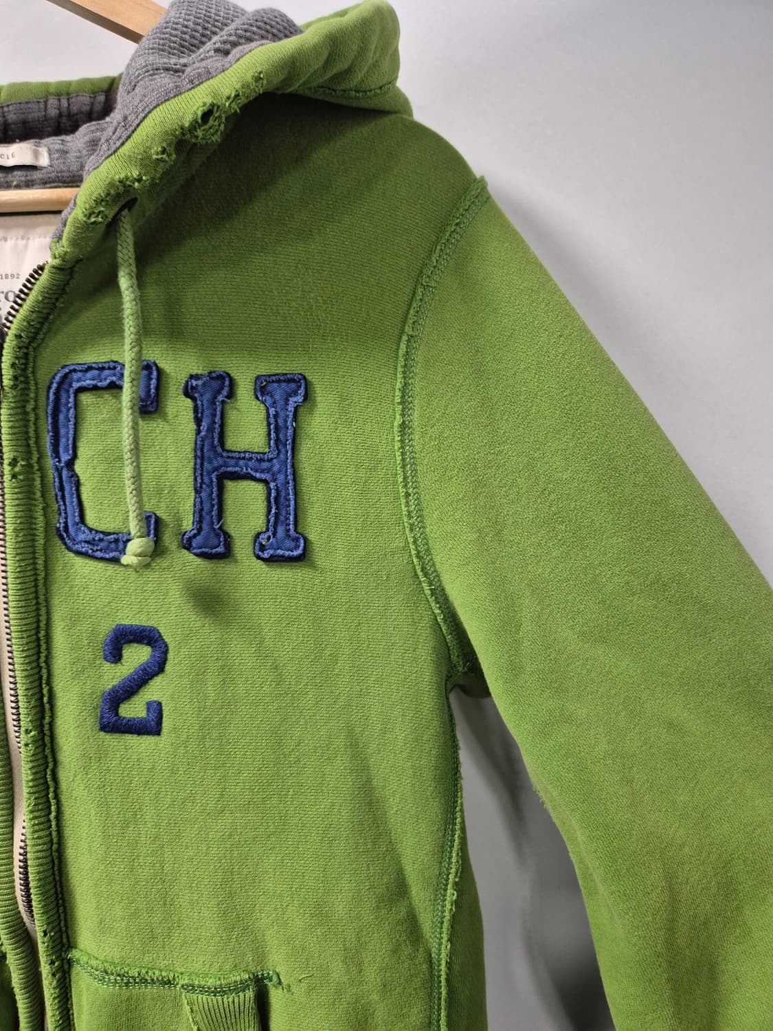 100 아베크롬비 Y2K 올드스쿨 빈티지 말차후드집업 L사이즈(상태A급) 상품이미지7