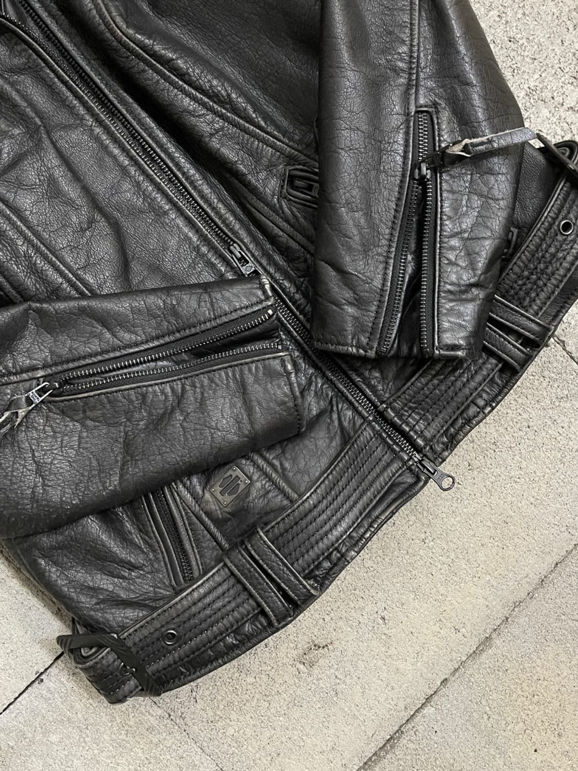 할리 데이비슨 컨버터블 모터사이클 레더 자켓 상품이미지4