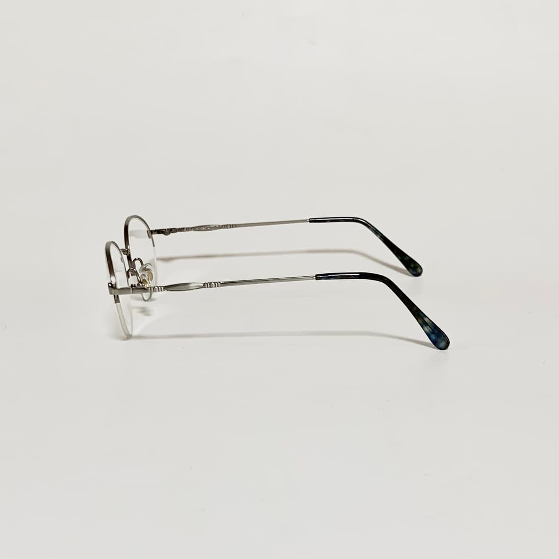 916 건메탈 하금테 안경 라운드 메탈 브로우라인 90년대 데드스탁 상품이미지4