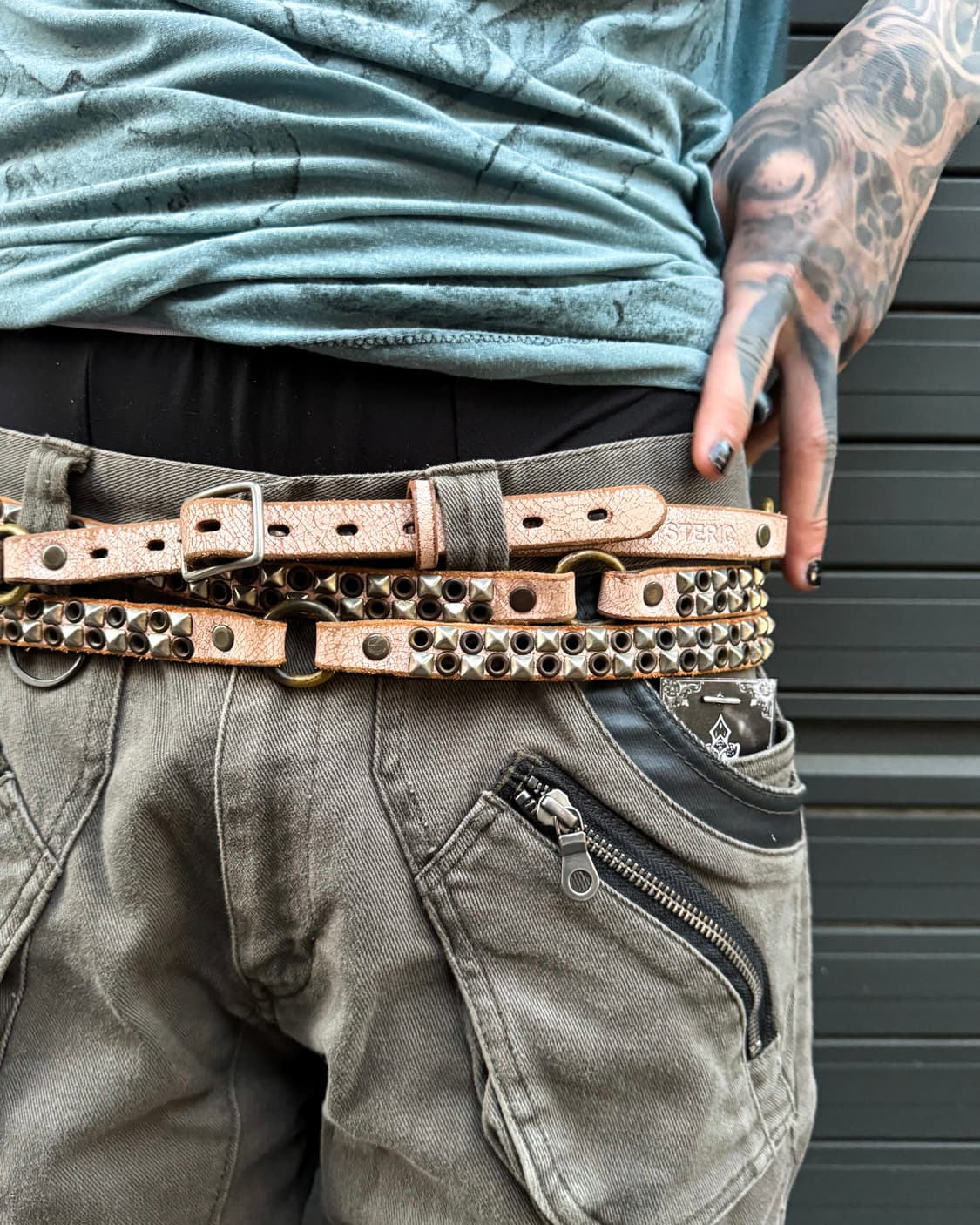 HYSTERIC GLAMOUR Multi Stud Leather Belt 상품이미지7