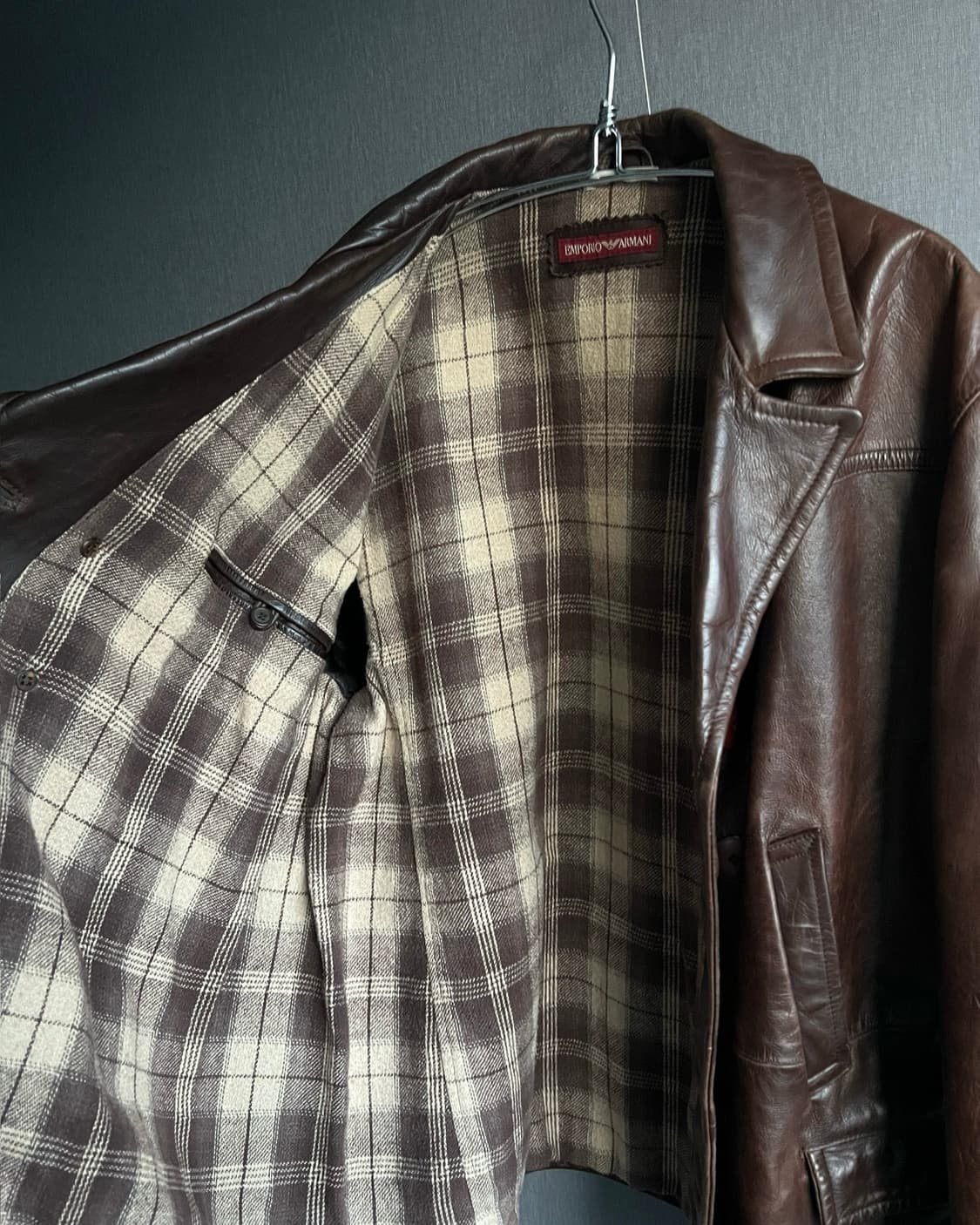 [54] 1997FW 엠포리오 아르마니 레더 카코트 상품이미지4