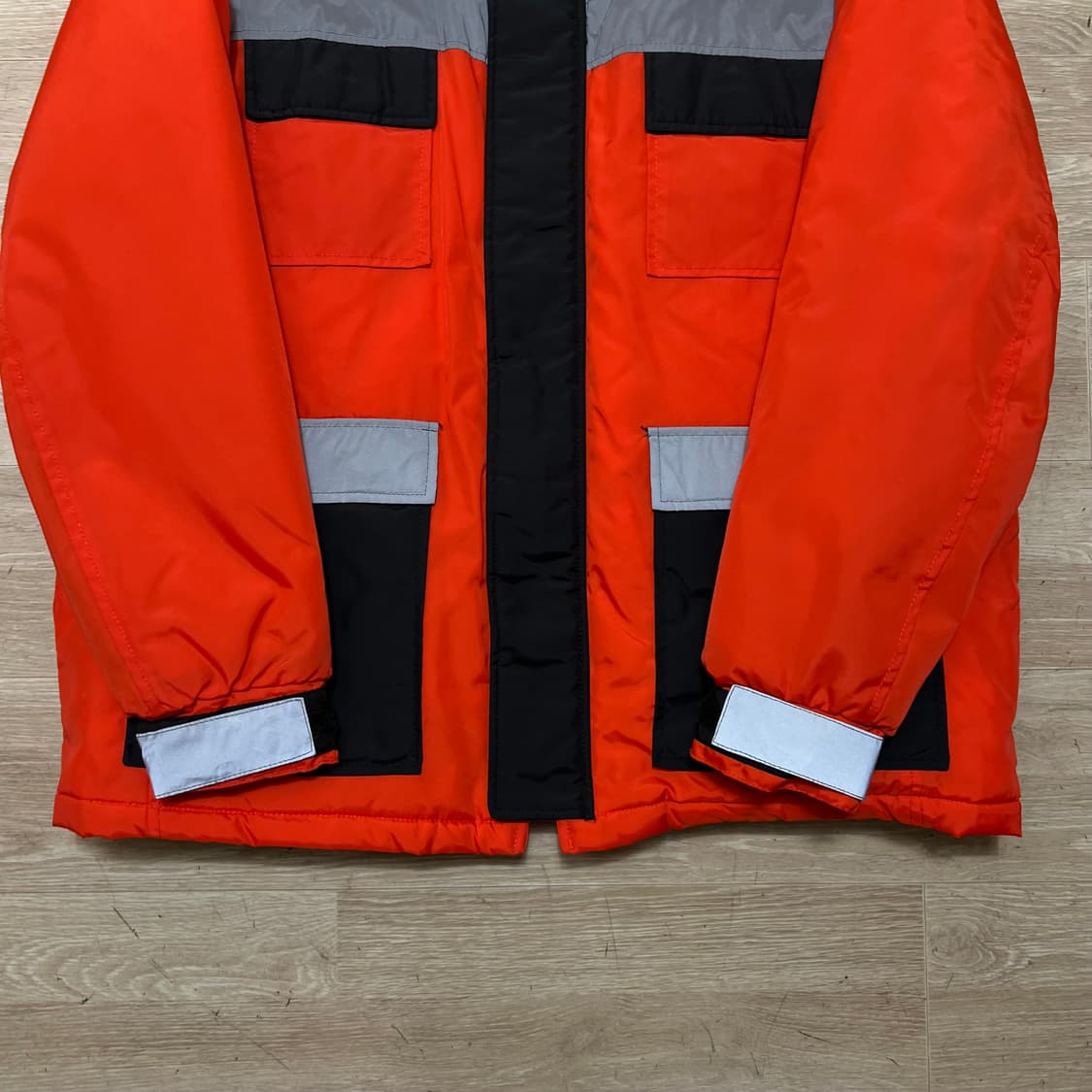 자라 보드복 스키복 배색  바람막이 스키점퍼 [오렌지] 2XL/110 상품이미지3