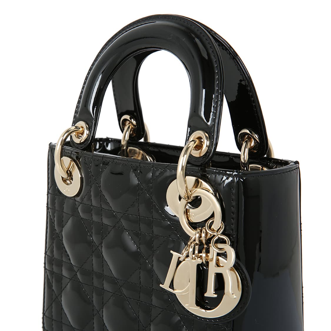 디올 Lady Dior 미니백 블랙 페이턴트 까나쥬 레이디디올 보증서 상품이미지7
