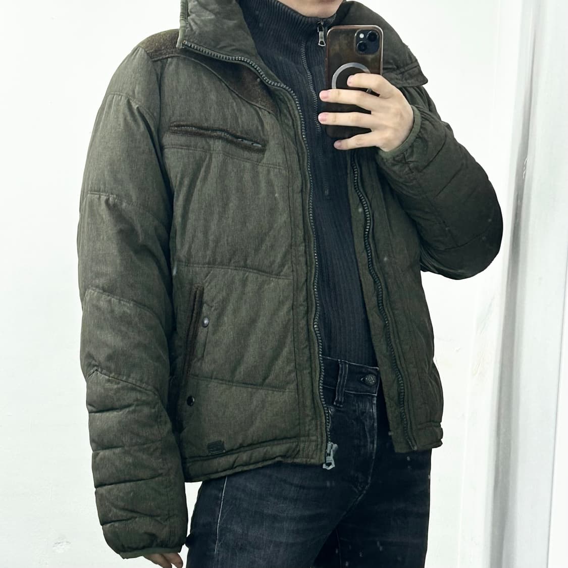 디젤 데님패널 패딩 상품이미지3